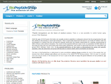 Tablet Screenshot of biopeptideshop.com